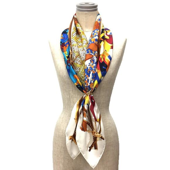 HERMES White Scarf - Picture 2 of 3